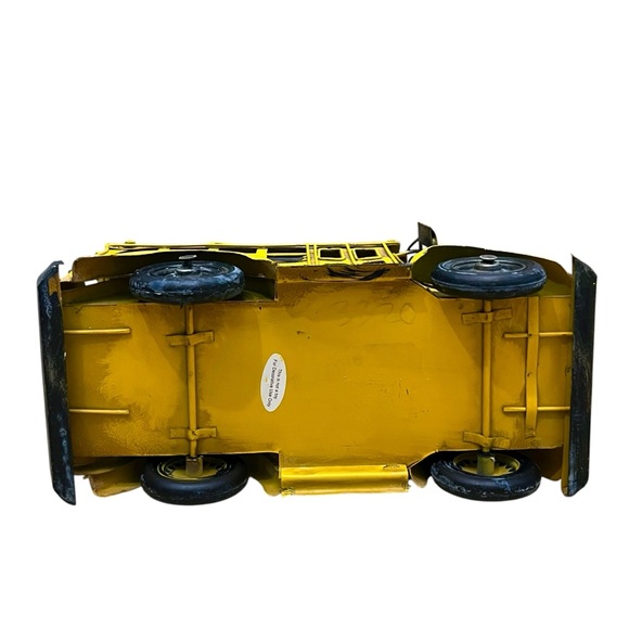 School Bus Vintage-Style DecorativeYellow Metal/Model Worn/Finish - Picture 10 of 12